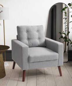 CorLiving - Elwood Tufted Accent Chair - Grey