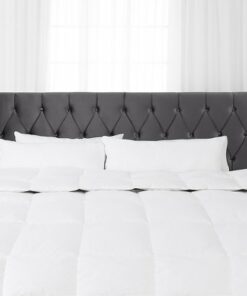 CorLiving - Catalina Diamond Button Tufted Velvet King Headboard - Dark Grey