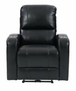 CorLiving - Oren PU Theatre Recliner - Black