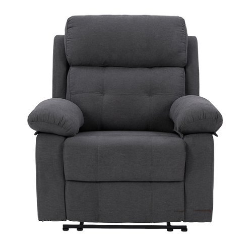 CorLiving - Oren Manual Recliner - Dark Grey