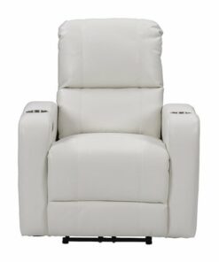 CorLiving - Oren PU Theatre Recliner - White