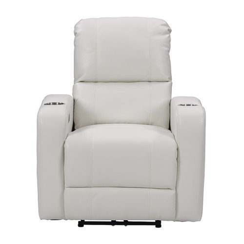 CorLiving - Oren PU Theatre Recliner - White