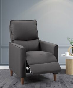 CorLiving - Alder Manual Fabric Recliner - Dark Grey