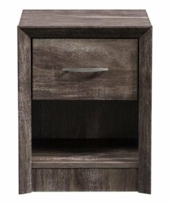 CorLiving - Newport 1 Drawer Nightstand - Brown Washed Oak