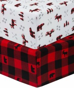 Sammy & Lou - Lumberjack 2pk Microfiber Fitted Crib Sheets