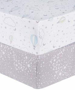 Sammy & Lou - Starry Dreams 2pk Microfiber Fitted Crib Sheets