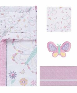 Sammy & Lou - Floral Butterfly 4pc Crib Bedding Set