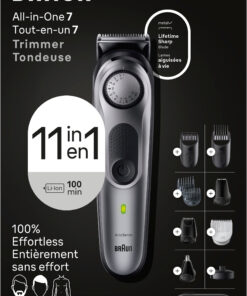 Braun - Series 7 7420 All-In-One Style Kit, 11-in-1 Grooming Kit with Beard Trimmer & More - Silver