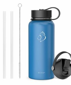 Buzio - Duet Series Insulated 32 oz Water Bottle with Straw Lid and Flex Lid - Cobalt