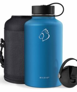Buzio - Duet Series Insulated 64 oz Water Bottle with Straw Lid and Flex Lid - Cobalt