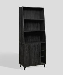 Walker Edison - Mid-Century Modern Bookcase - Graphite