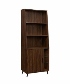 Walker Edison - Mid-Century Modern Bookcase - Dark Walnut