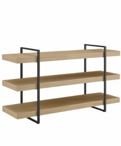 Walker Edison - Minimalist Floating-Shelf Bookcase - Coastal Oak
