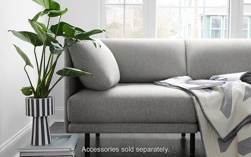 Burrow - Contemporary Range 3-Seat Sofa with Attachable Ottoman - Stone Gray 1