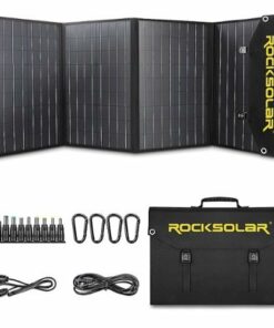 Rocksolar - Foldable 100W Solar Panel - Black