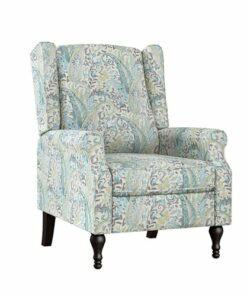 ProLounger - Tolkin Traditional Wingback Push Back Recliner Chair - Sky Blue