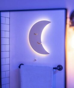 LumiPets - LumiDreams Wall Light - Kid's Decor Nightlight Moon - White