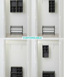 Flipshelf - Closet 2 Shelf Wide - Black and Gray