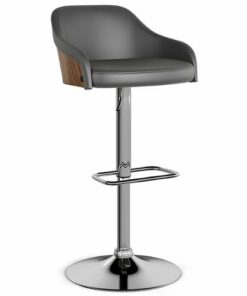Simpli Home - Hutton Mid Century Modern Metal Adjustable Bar Stool - Charcoal Grey