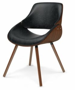 Simpli Home - Malden Bentwood Dining Chair with Wood Back - Distressed Black