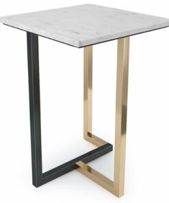 Simpli Home - Rendal Marble Side Table - White