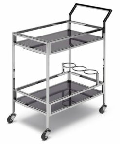 Simpli Home - Watts 26 inch Bar Cart - Chrome