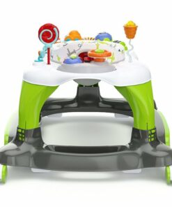 Storkcraft - 3-in-1 Activity Walker and Rocker with Jumping Board with Feeding Tray - Green