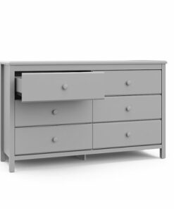 Storkcraft - Alpine 6-Drawer Double Dresser - Pebble Gray