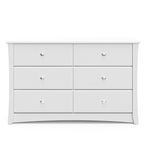 Storkcraft - Crescent 6-Drawer Double Dresser - White
