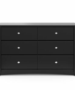 Storkcraft - Crescent 6-Drawer Double Dresser - Black