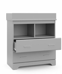 Storkcraft - Brookside 2 Drawer Changing Chest - Pebble Gray