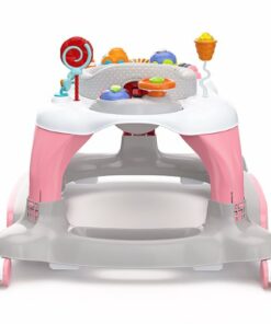 Storkcraft - 3-in-1 Activity Walker and Rocker with Jumping Board with Feeding Tray - Pink