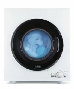Black+Decker - BLACK+DECKER BCED37 Compact Standard Wall Outlet Portable Electric Dryer, Small, White