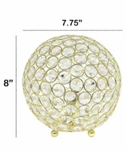 Lalia Home Table Lamp with Glamourous Crystal Orb - Gold