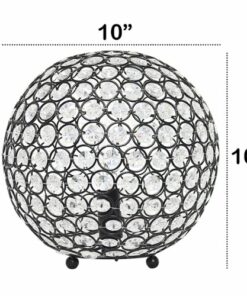 Lalia Home Table Lamp Crystal Sphere Glamourous Orb Table Lamp - Restoration Bronze