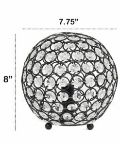 Lalia Home Table Lamp with Glamourous Crystal Orb - Restoration Bronze