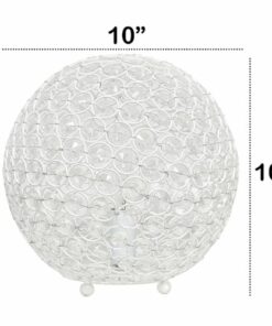 Lalia Home Table Lamp Crystal Sphere Glamourous Orb Table Lamp - White