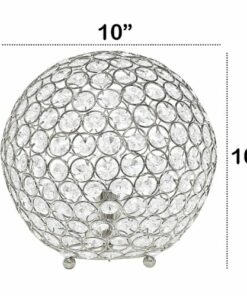 Lalia Home Table Lamp Crystal Sphere Glamourous Orb Table Lamp - Chrome