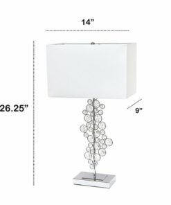 Lalia Home Crystal Glitz and Chrome Glam Table Lamp - Chrome