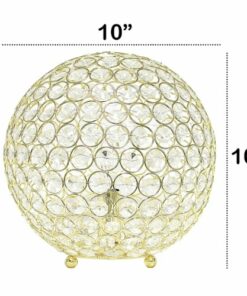 Lalia Home Table Lamp Crystal Sphere Glamourous Orb Table Lamp - Gold