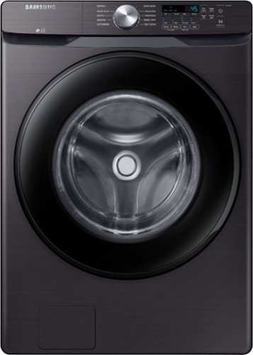 Samsung - 4.5 Cu. Ft. High Efficiency Stackable Front Load Washer with Steam and Vibration Reduction Technology+ - Black Stainless Steel