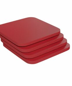 Flash Furniture - All-Weather Polyresin Seat for Colorful Metal Stools and Chairs (Set of 4) - Red 0