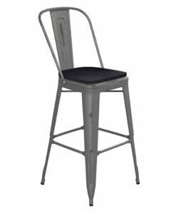 Flash Furniture - Lincoln Contemporary Resin Bar Height Stool - Clear Coated/Black
