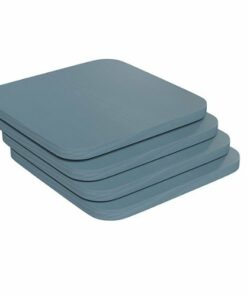 Flash Furniture - All-Weather Polyresin Seat for Colorful Metal Stools and Chairs (Set of 4) - Teal-Blue 0