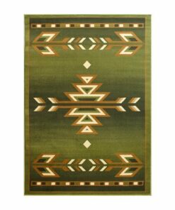 Flash Furniture - Lodi Collection Multipurpose Southwestern Style Patterned Indoor Area Rug 5' x 7' - Green