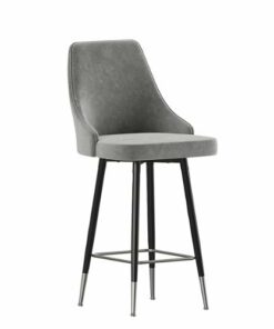 Flash Furniture - Shelly Modern Leather/Faux Leather Counter Height Stool (Set of 2) - Gray