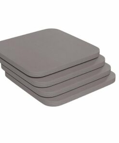 Flash Furniture - All-Weather Polyresin Seat for Colorful Metal Stools and Chairs (Set of 4) - Gray 0