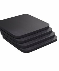 Flash Furniture - All-Weather Polyresin Seat for Colorful Metal Stools and Chairs (Set of 4) - Black 1