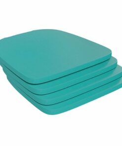 Flash Furniture - All-Weather Polyresin Seat for Colorful Metal Stools and Chairs (Set of 4) - Mint 0