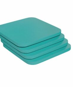 Flash Furniture - All-Weather Polyresin Seat for Colorful Metal Stools and Chairs (Set of 4) - Mint 1
